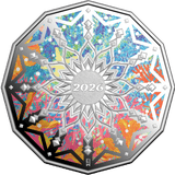 Royal Australian Mint 2026 50c Coloured Silver Proof Coin, Colours of Christmas