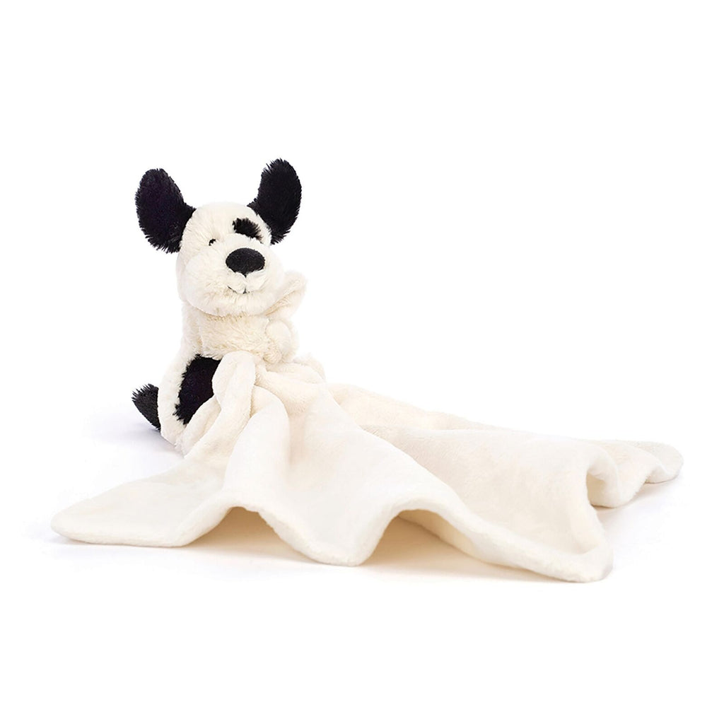 JELLYCAT - BASHFUL PUPPY SOOTHER | BLACK & CREAM