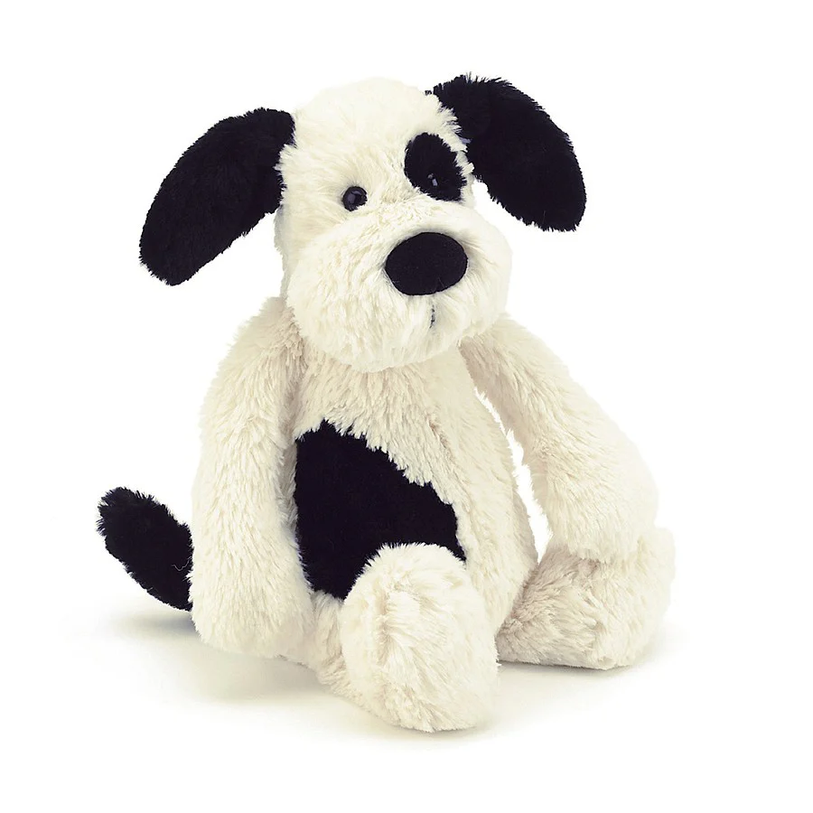 JELLYCAT - BASHFUL BLACK & CREAM PUPPY LITTLE