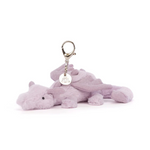 JELLYCAT - LAVENDER DRAGON BAG CHARM