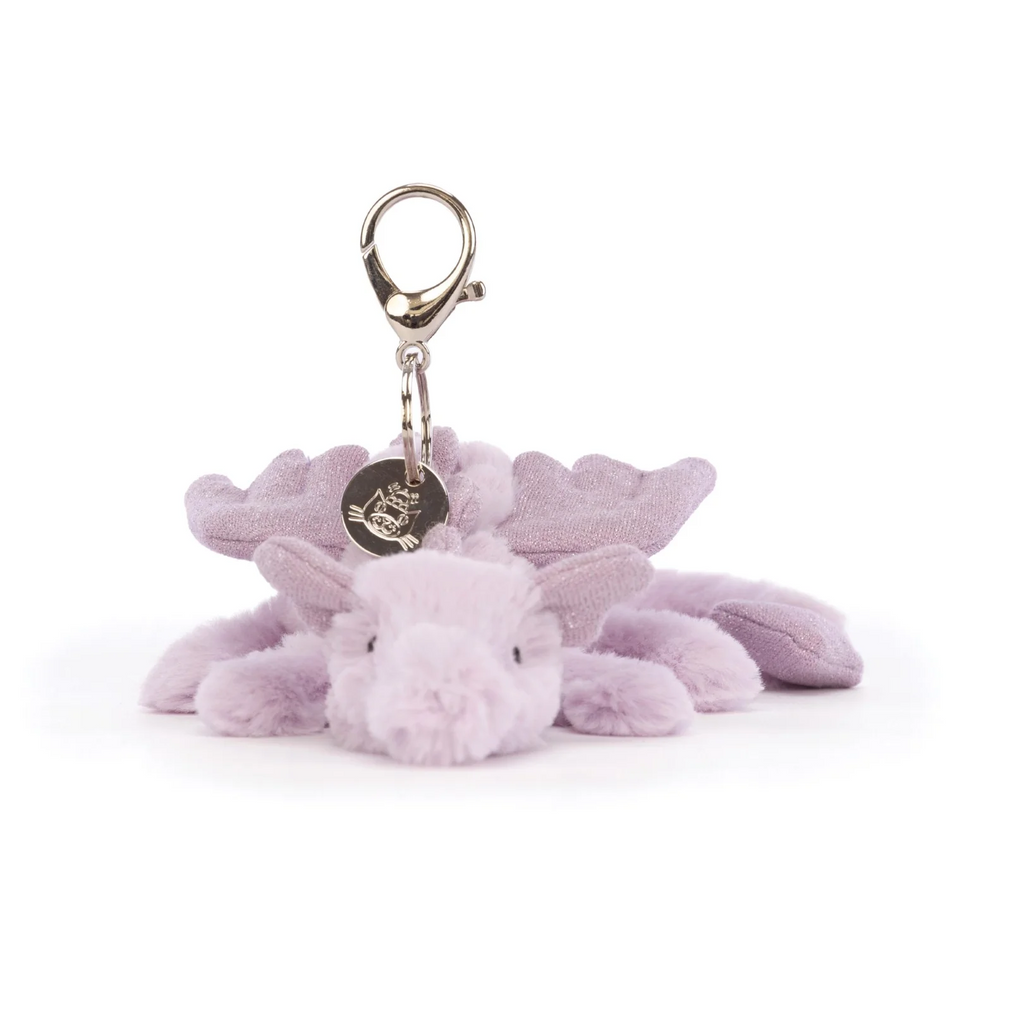 JELLYCAT - LAVENDER DRAGON BAG CHARM