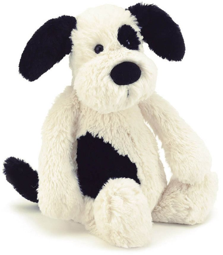 JELLYCAT - BASHFUL BLACK & CREAM PUPPY | MED 