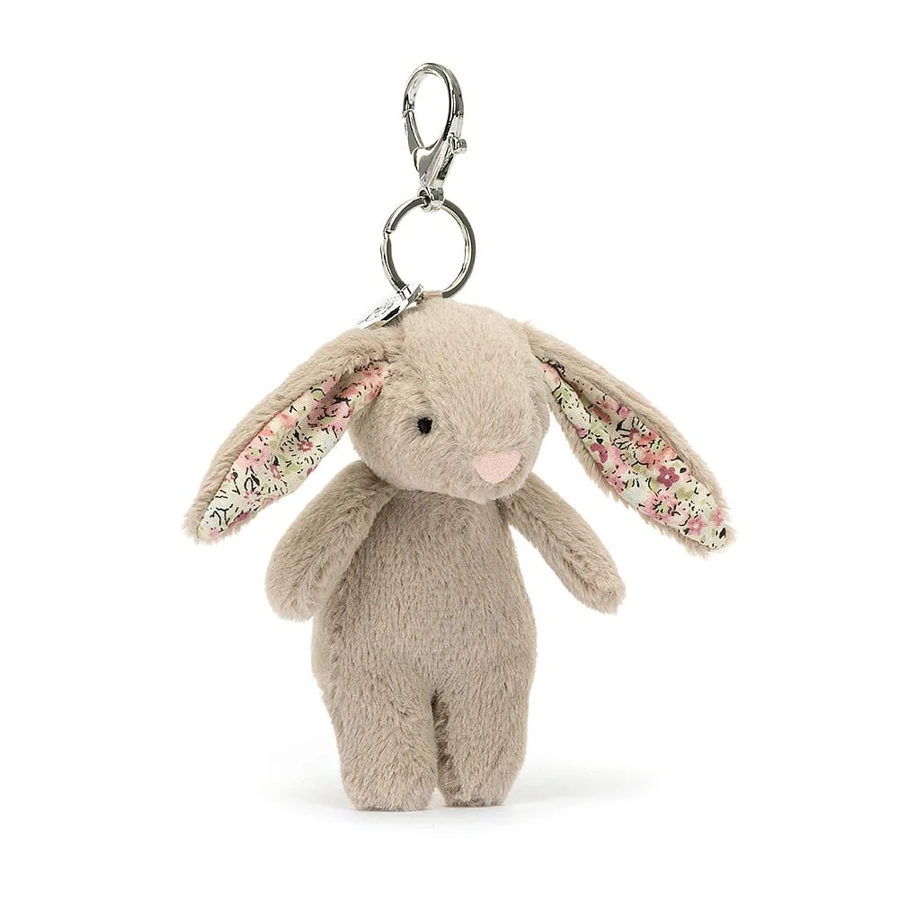 JELLYCAT - BASHFUL BLOSSOM BUNNY BEIGE BAG CHARM