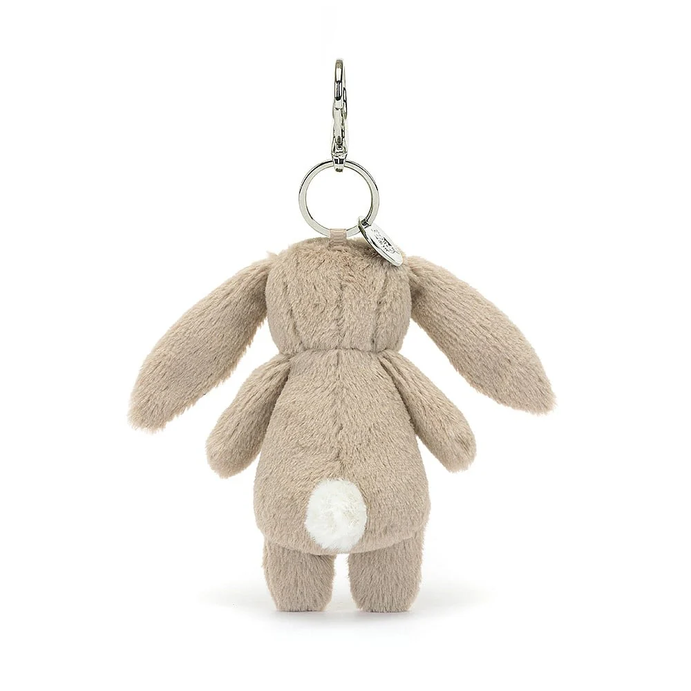 JELLYCAT - BASHFUL BLOSSOM BUNNY BEIGE BAG CHARM