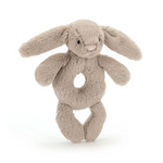 JELLYCAT - BASHFUL BEIGE BUNNY RING RATTLE