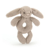 JELLYCAT - BASHFUL BEIGE BUNNY RING RATTLE