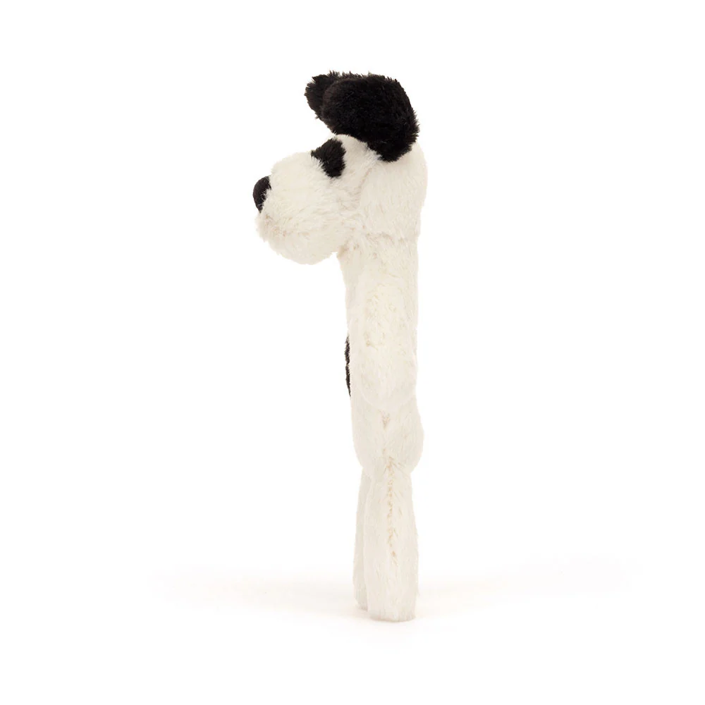 JELLYCAT - RING RATTLE | BLACK AND CREAM PUPPY