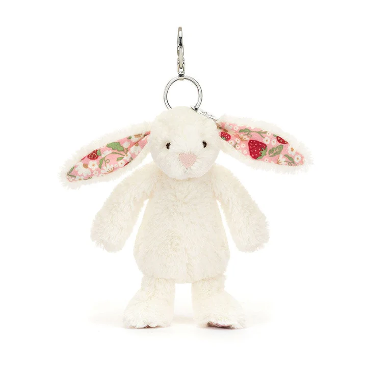 JELLYCAT - BLOSSOM CREAM BUNNY 'BERRY' BAG CHARM