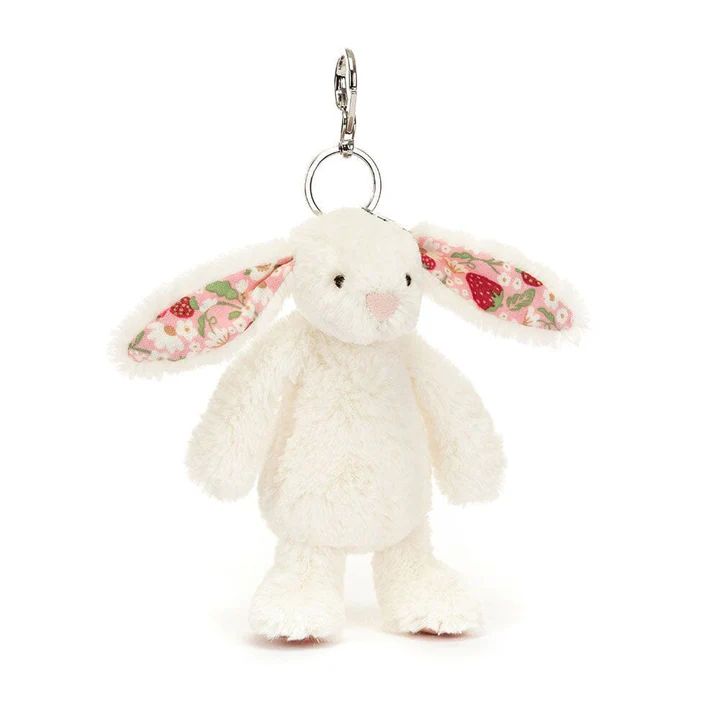 JELLYCAT - BLOSSOM CREAM BUNNY 'BERRY' BAG CHARM