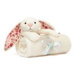 JELLYCAT - BLOSSOM CREAM BUNNY 'BERRY' BLANKIE