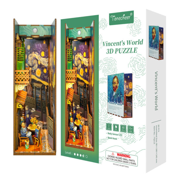 TONECHEER - BOOK NOOK 3D PUZZLE | VINCENT'S WORLD