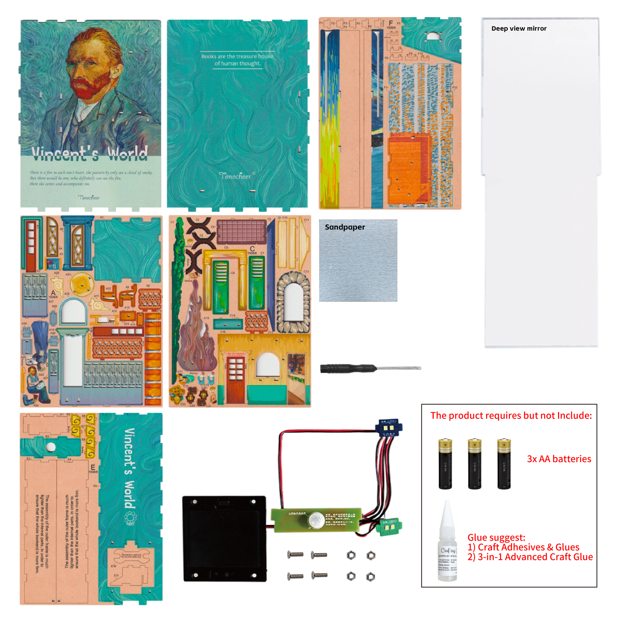 TONECHEER - BOOK NOOK 3D PUZZLE | VINCENT'S WORLD
