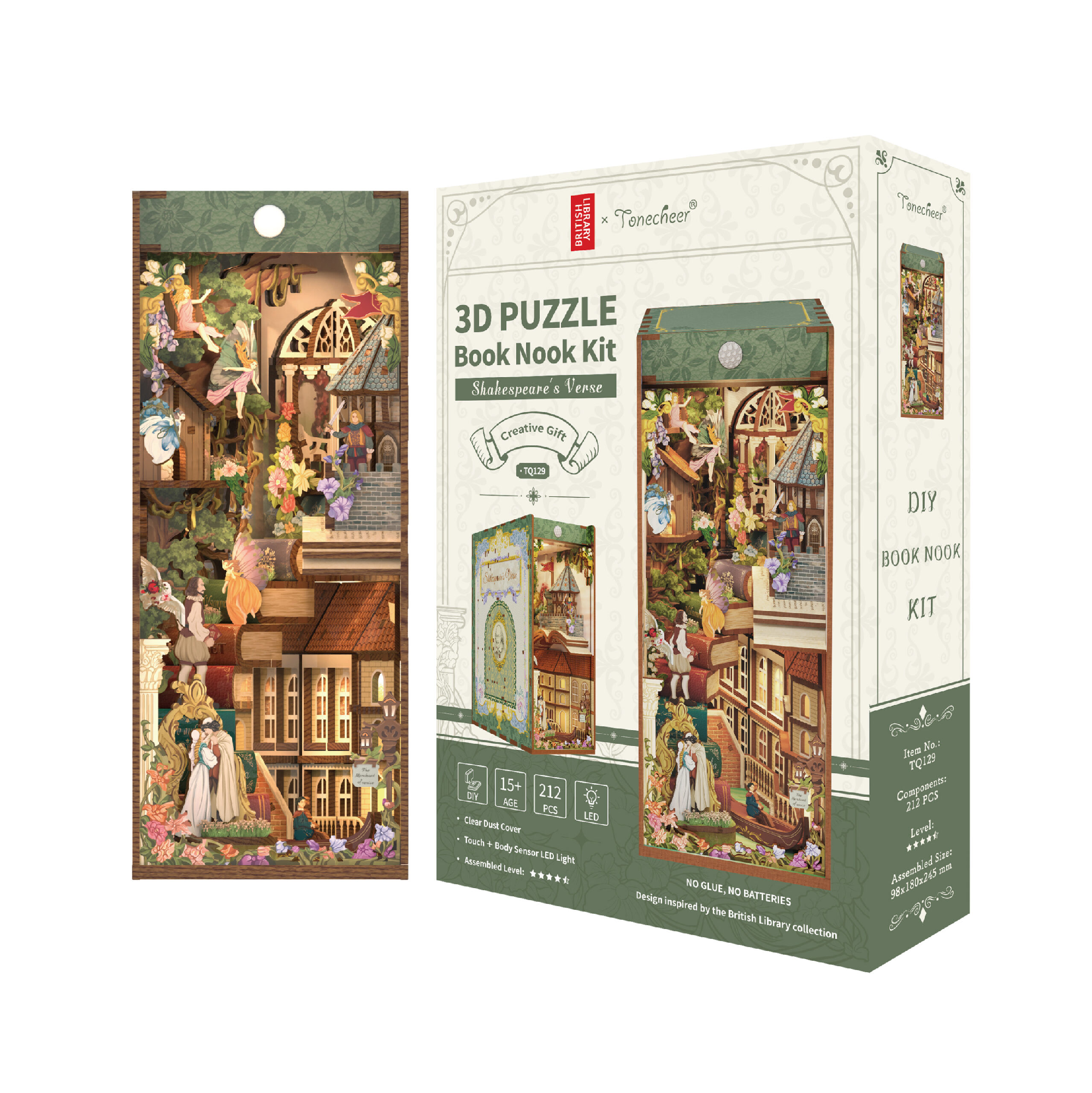 TONECHEER - BOOK NOOK 3D PUZZLE | SHAKESPEARE'S VERSE