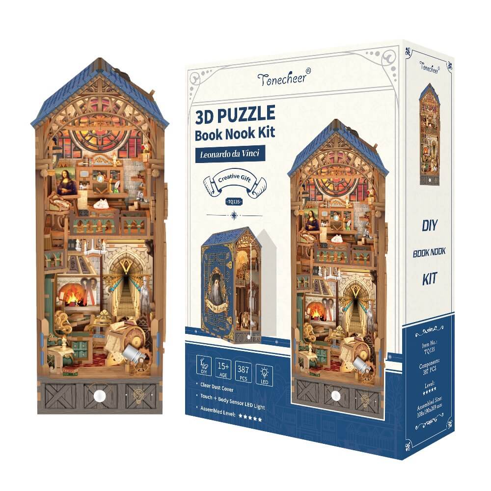 TONECHEER - BOOK NOOK 3D PUZZLE | LEONARDO DA VINCI