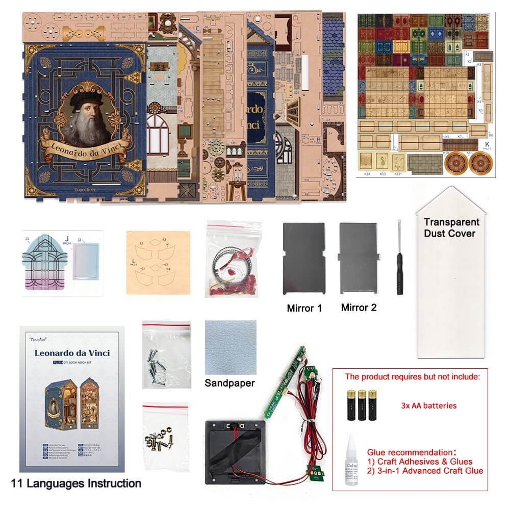 TONECHEER - BOOK NOOK 3D PUZZLE | LEONARDO DA VINCI