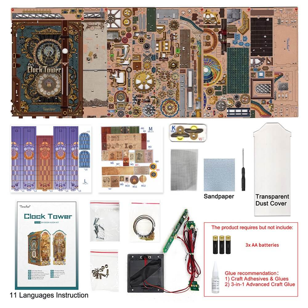 TONECHEER -  BOOK NOOK 3D PUZZLE | CLOCK TOWER