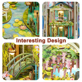 TONECHEER -  BOOK NOOK 3D PUZZLE | GIVERNY GARDEN