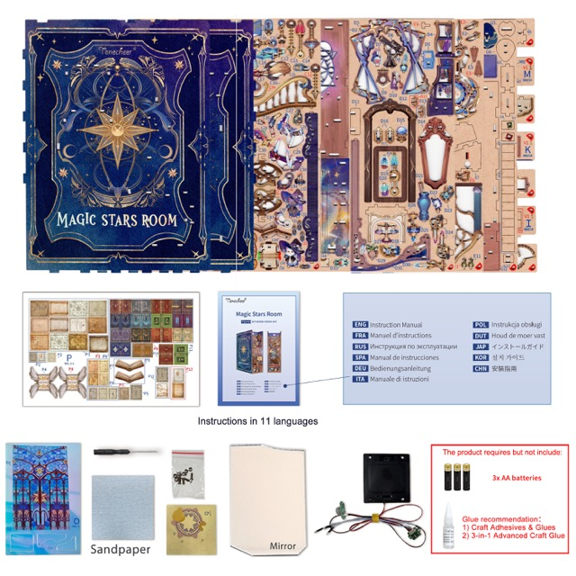 TONECHEER - BOOK NOOK 3D PUZZLE | MAGIC STARS ROOM