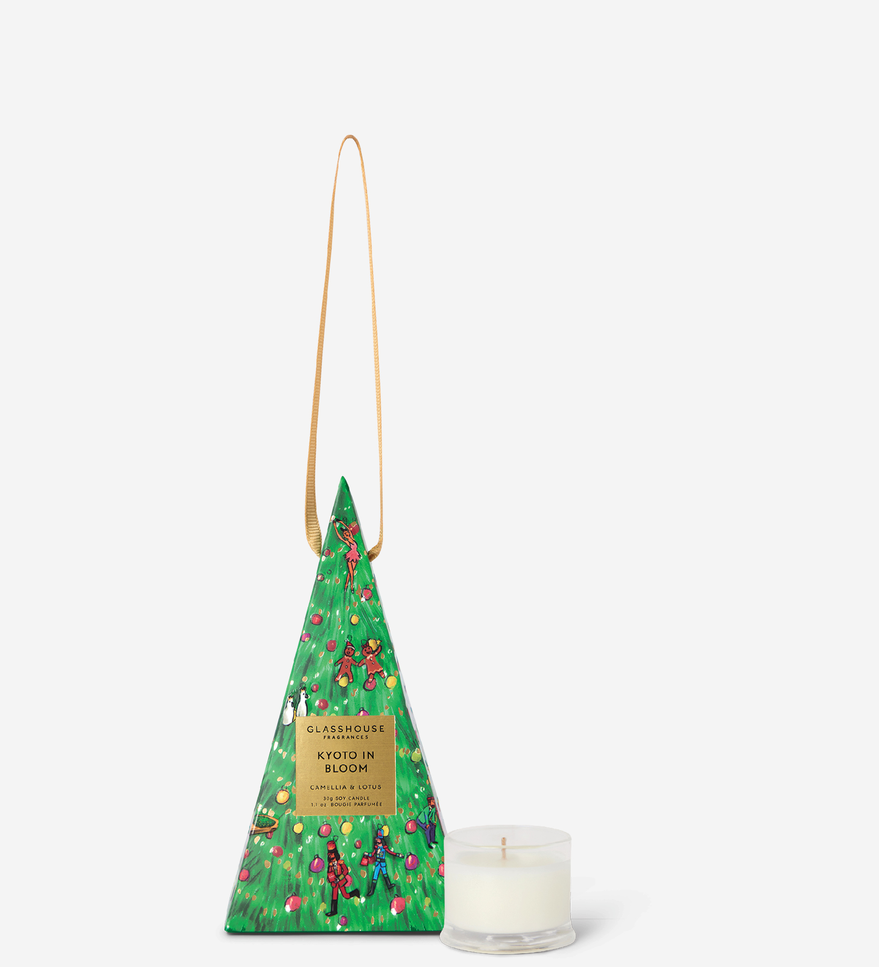 Glasshouse 30g Christmas Bauble Candle Kyoto In Bloom