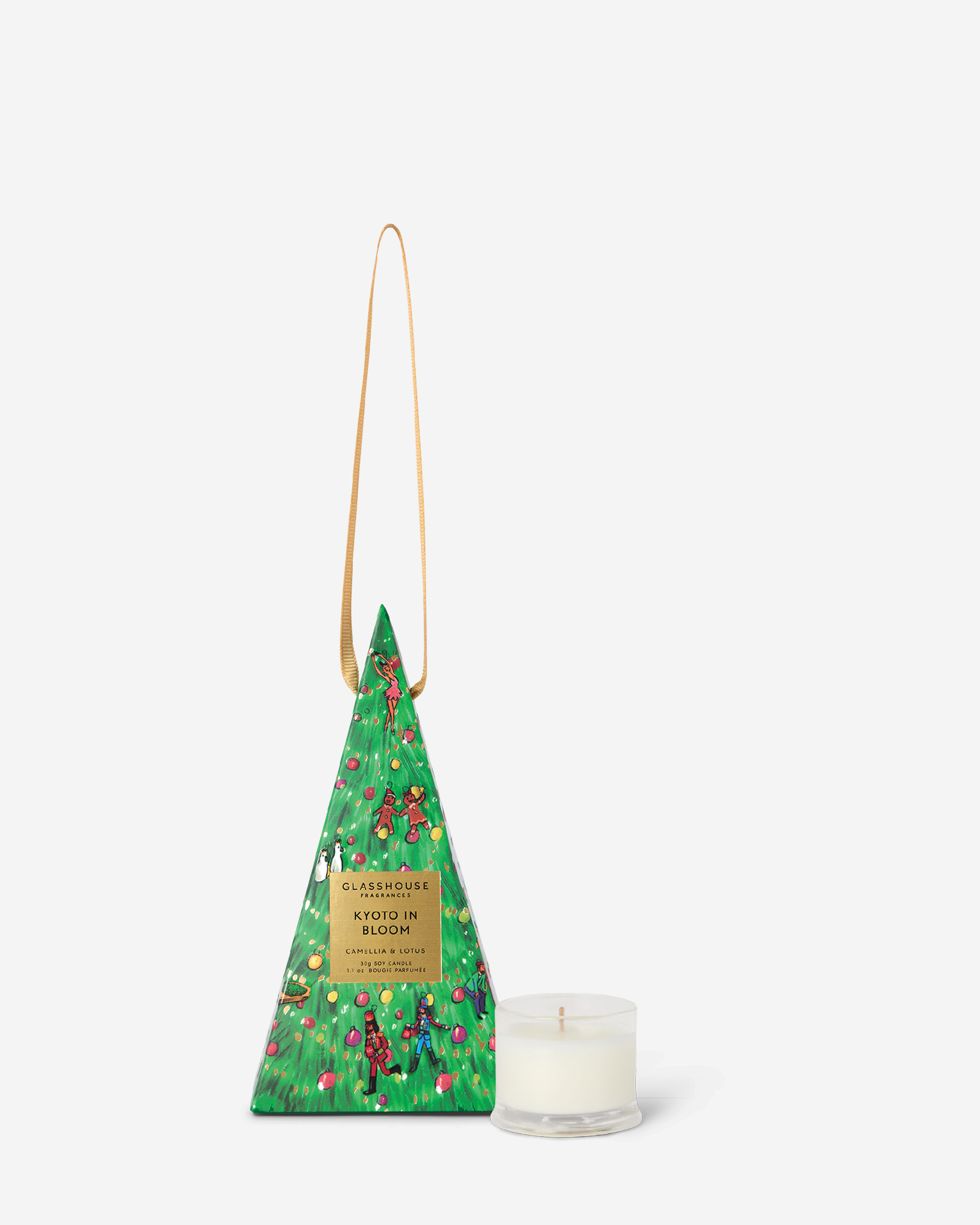 Glasshouse 30g Christmas Bauble Candle Kyoto In Bloom