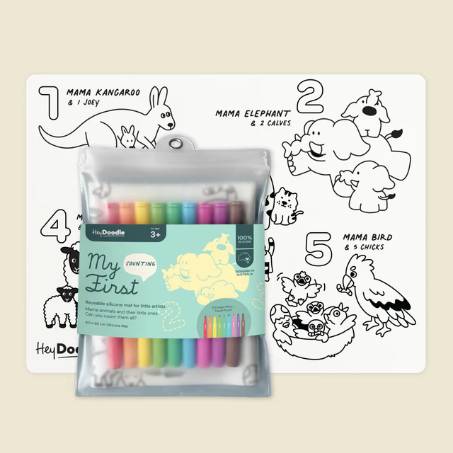 HEY DOODLE - CLASSIC COLOURING & DOODLE MAT | MY FIRST COUNTING