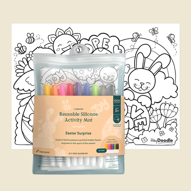 HEY DOODLE - CLASSIC COLOURING & DOODLE MAT | EASTER SURPRISE