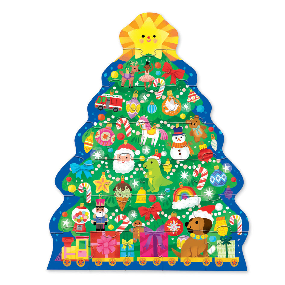 CROCODILE CREEK - CLASSIC FLOOR PUZZLE 24 PC | CHRISTMAS TREE