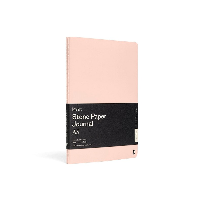 KARST - A5 JOURNAL TWIN PACK - PLAIN + RULED - PEONY
