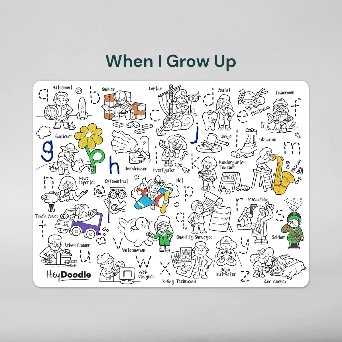 HEY DOODLE - REUSEABLE SILCONE MAT | WHEN I GROW UP