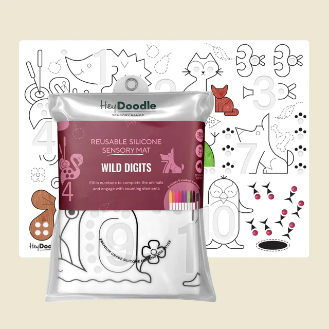 HEY DOODLE - SENSORY COLOURING & DOODLE MAT | WILD DIGITS