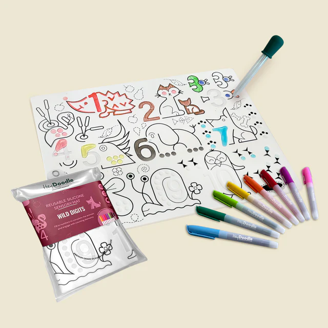 HEY DOODLE - SENSORY COLOURING & DOODLE MAT | WILD DIGITS