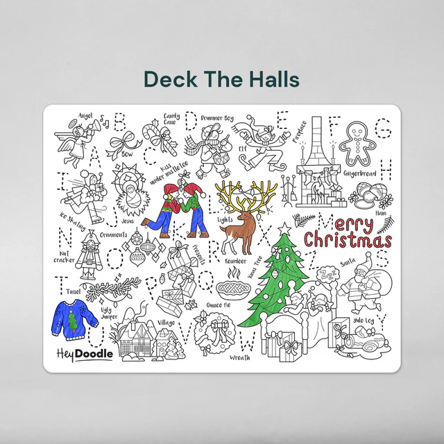 HEY DOODLE - REUSEABLE SILCONE MAT | DECK THE HALLS