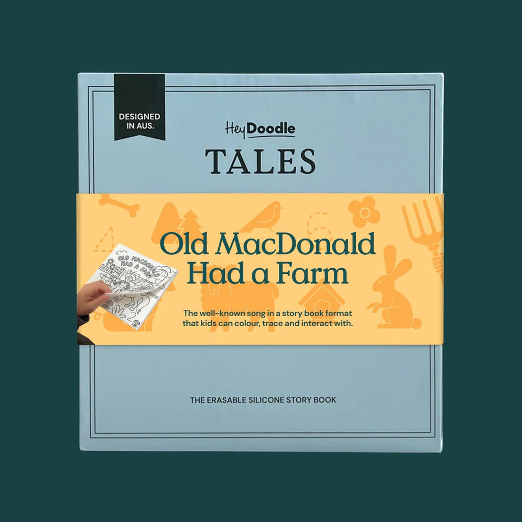 HEY DOODLE - ERASABLE SILICONE STORY BOOK | OLD MACDONALD HAD A FARM