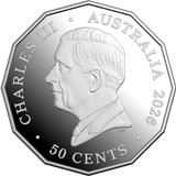 Royal Australian Mint 2026 50c Coloured Silver Proof Coin, Colours of Christmas