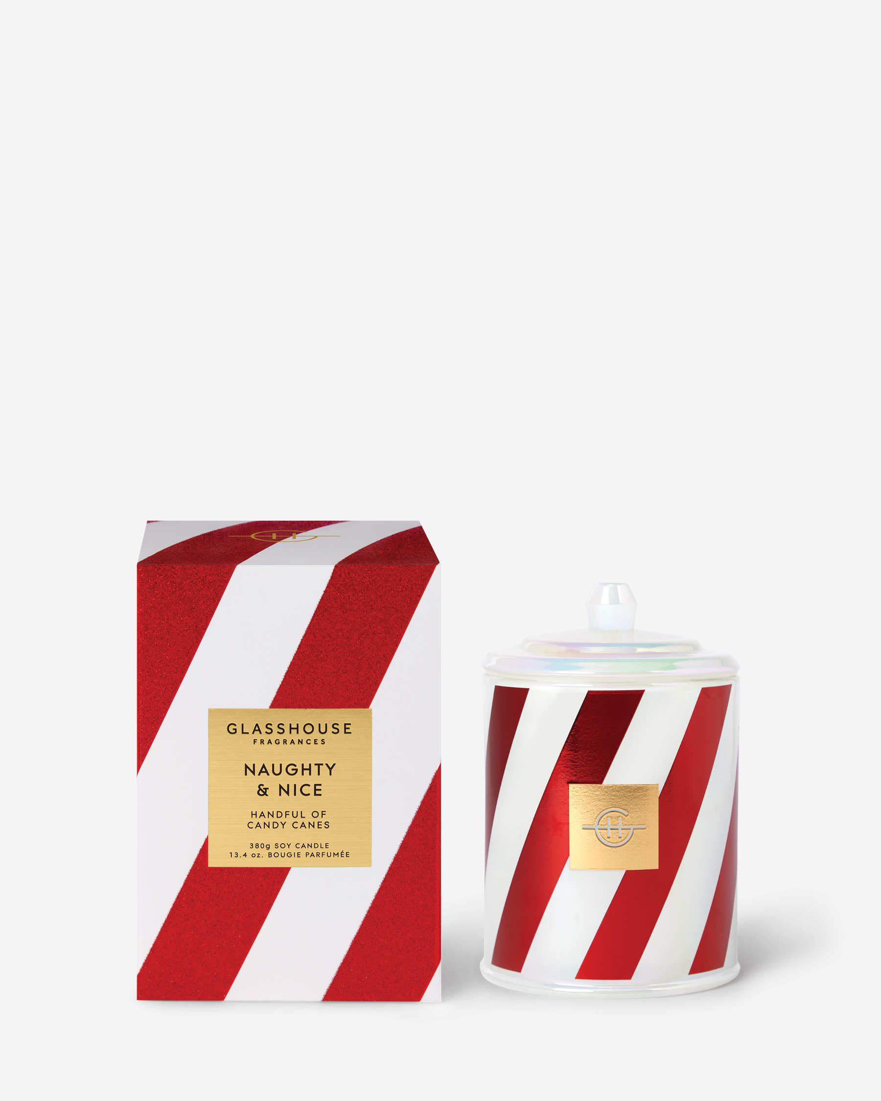 Glasshouse 380g Christmas Candle Naughty and Nice