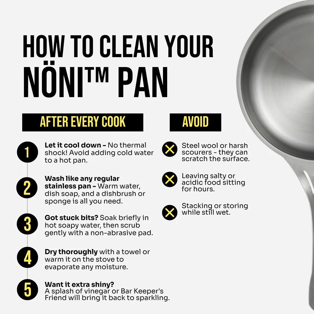 SOLIDTEKNICS - NONI | 26CM STAINLESS STEEL FRYPAN