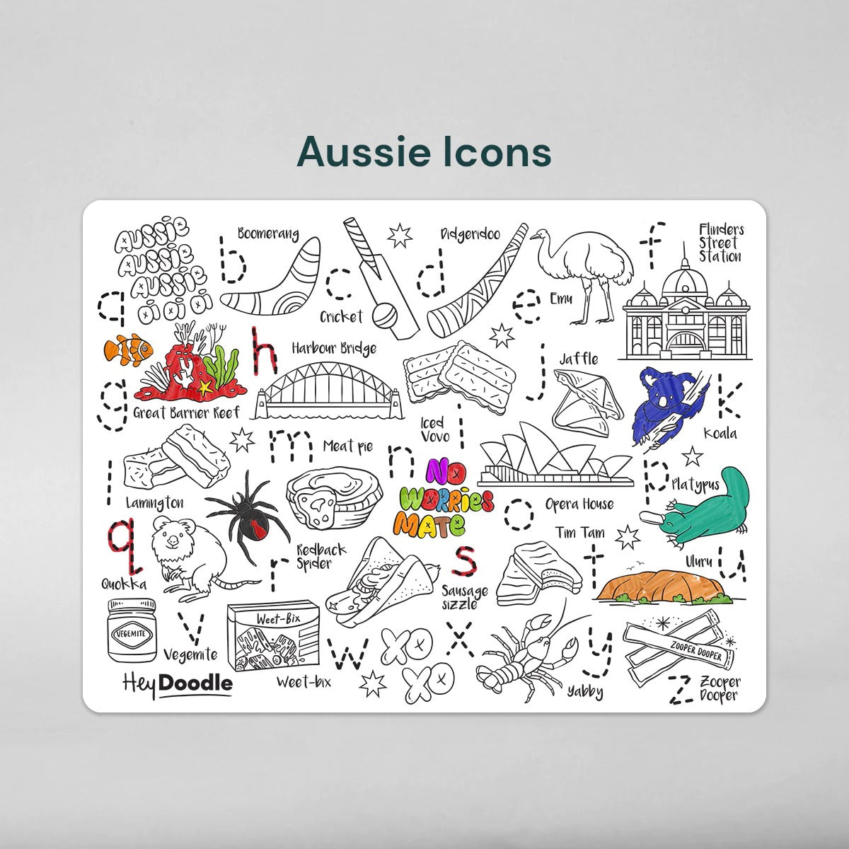 HEY DOODLE - REUSEABLE SILCONE MAT | AUSSIE ICONS