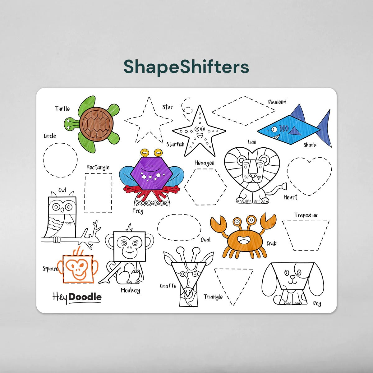 HEY DOODLE - REUSEABLE SILCONE MAT | SHAPE SHIFTERS