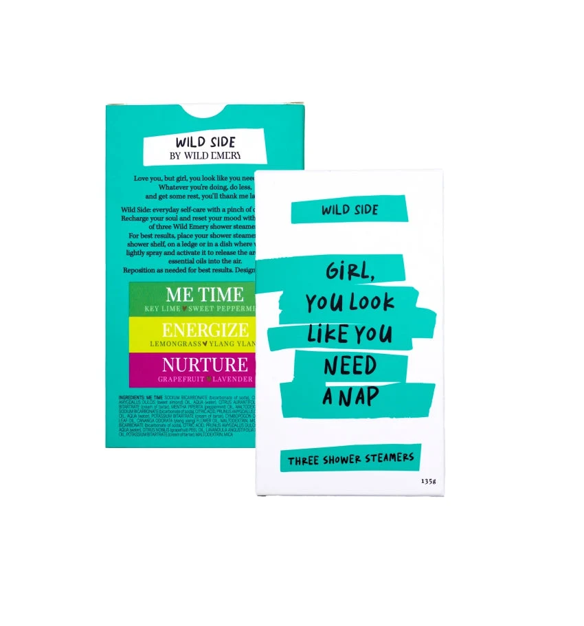 WILD EMERY - GIRL, YOU LOOK LIKE YOU NEED A NAP SHOWER STEAMER THREE PACK