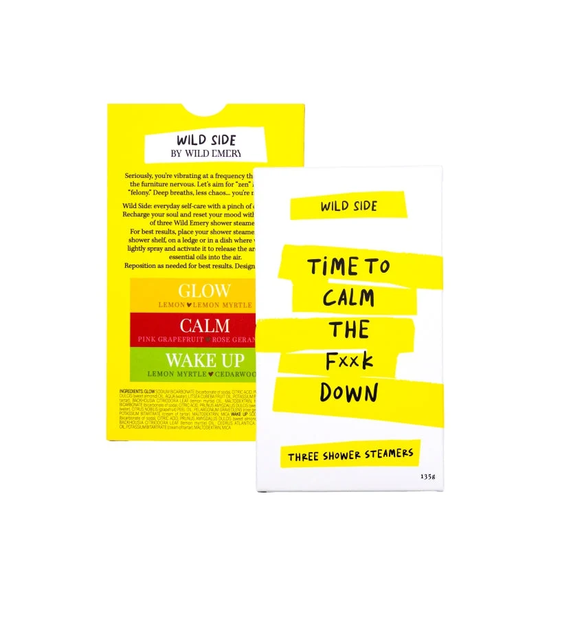 WILD EMERY - TIME TO CALM THE F**K DOWN SHOWER STEAMER THREE PACK