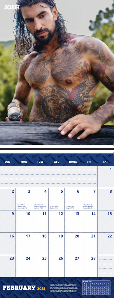 AUSTRALIAN TRADIE CALENDAR - CLASSIC TRADIE EDITION