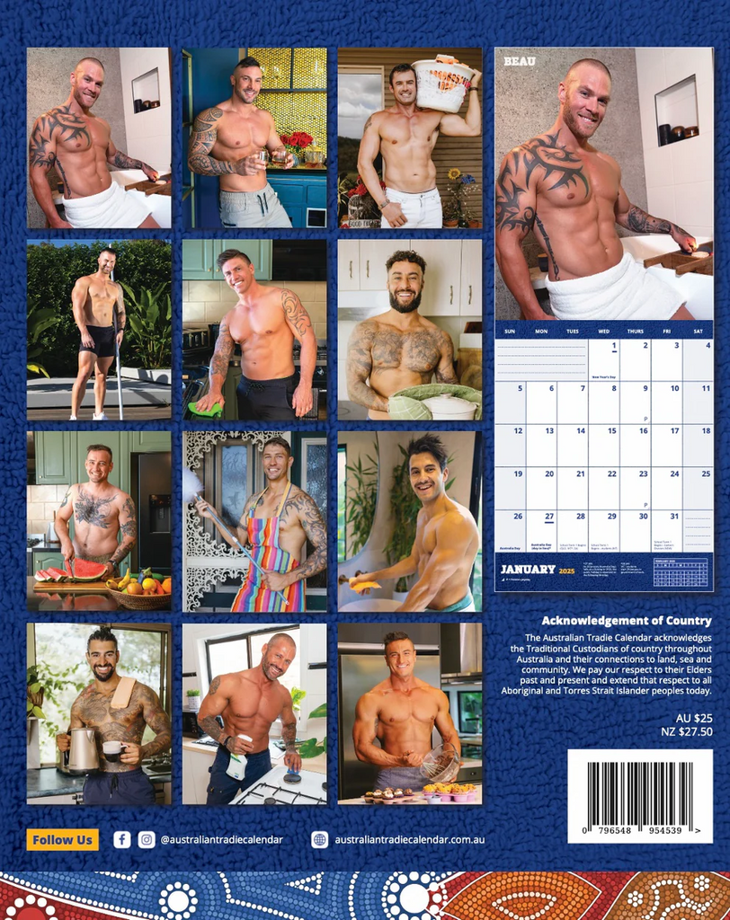 AUSTRALIAN TRADIE CALENDAR - HOUSEWORK HUNK EDITION