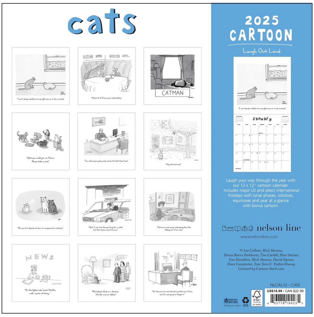 NEW YORKER - 2025 CATS | SQUARE WALL CALENDAR