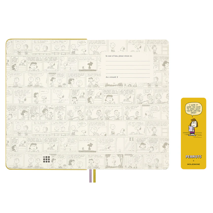 MOLESKINE - PEPPERMINT PATTY PEANUTS LIMITED EDITION NOTEBOOK | YELLOW | LARGE