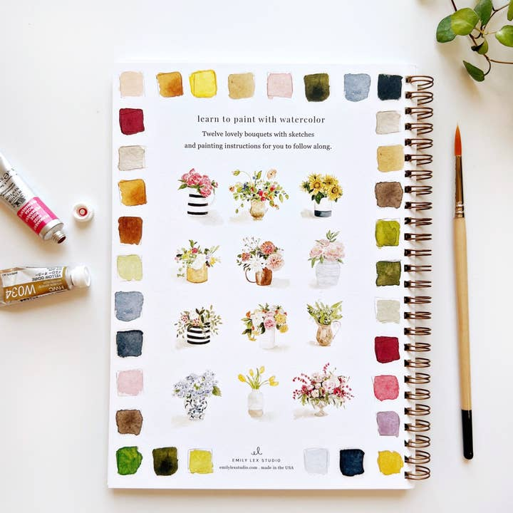 EMILY LEX STUDIO - WATERCOLOUR WORKBOOK | BOUQUETS