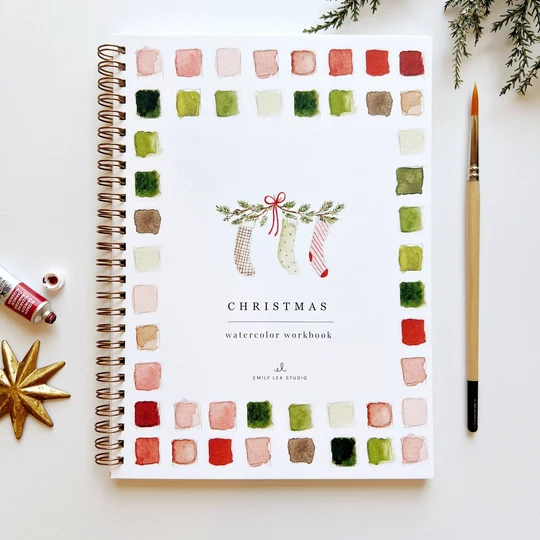 EMILY LEX STUDIO - WATERCOLOUR WORKBOOK | CHRISTMAS