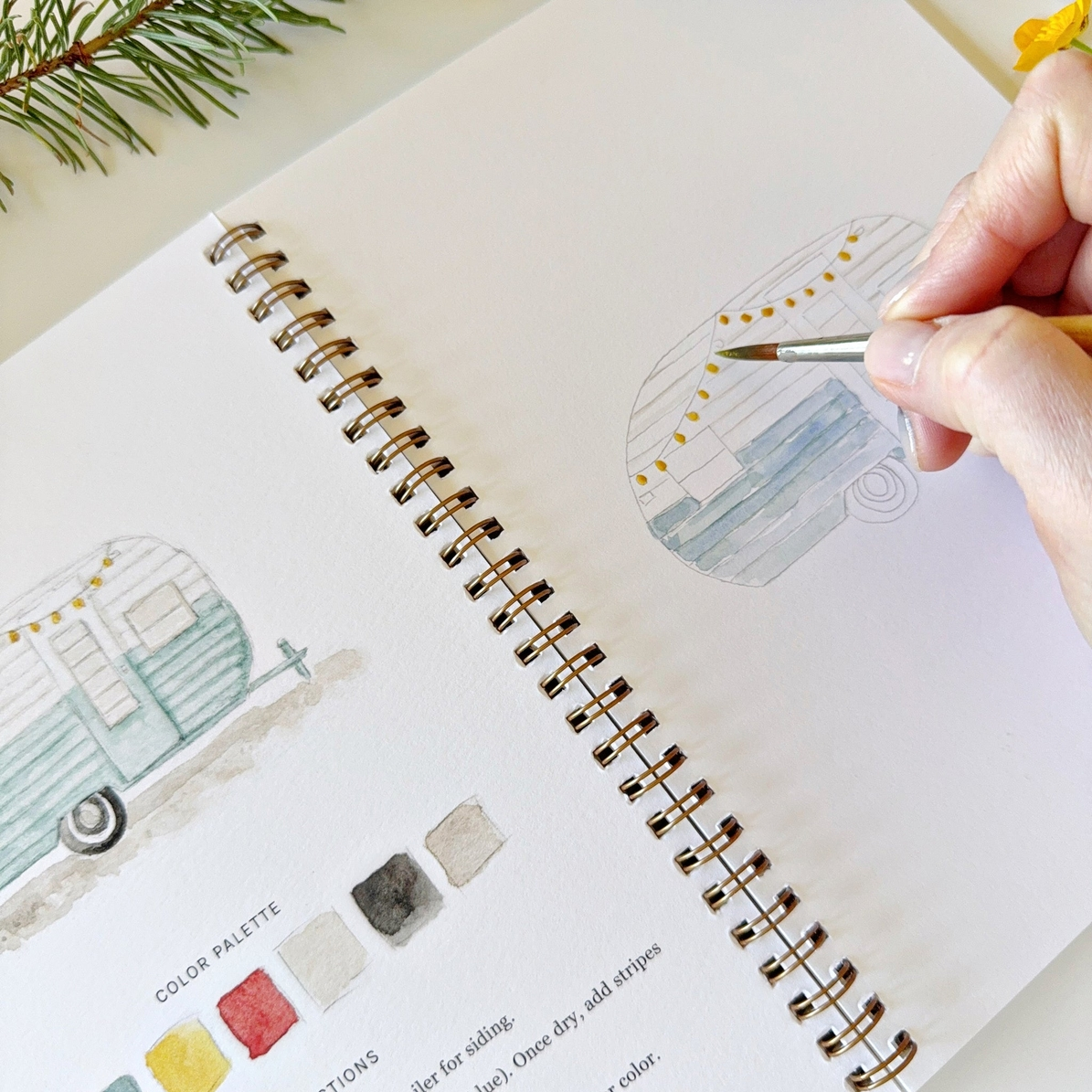 EMILY LEX STUDIO - WATERCOLOUR WORKBOOK | CAMPING