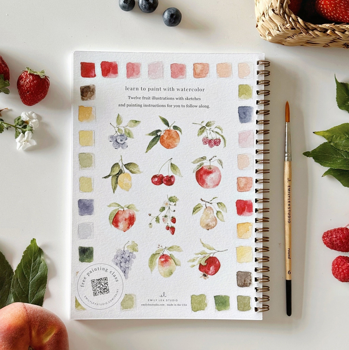EMILY LEX STUDIO - WATERCOLOUR WORKBOOK | FRUIT