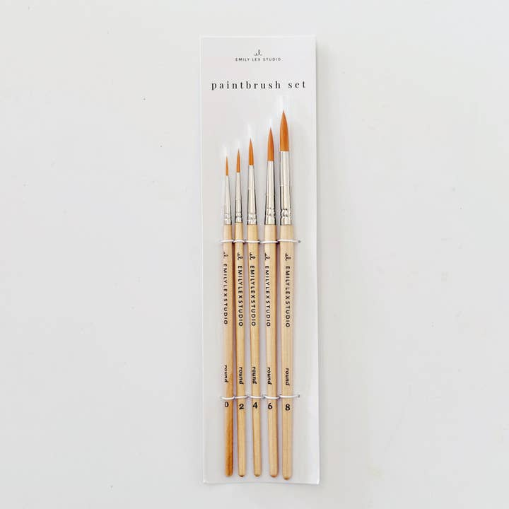 EMILY LEX STUDIO - WATERCOLOUR PAINTBRUSH SET OF 5