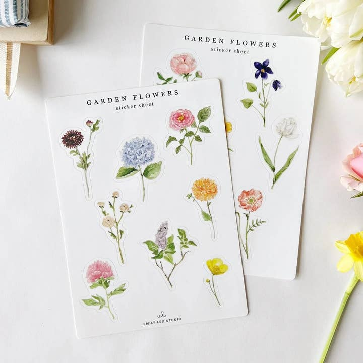 EMILY LEX STUDIO - STICKER SHEETS | GARDEN FLOWERS